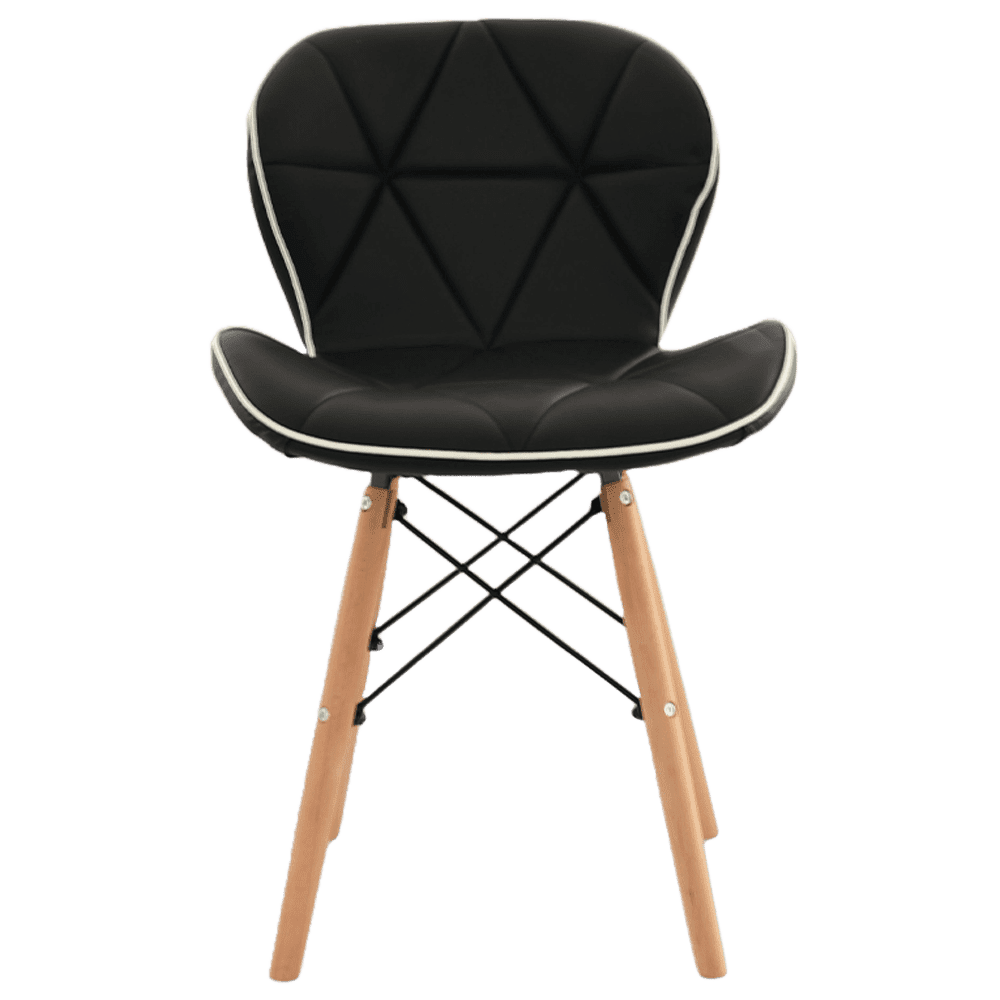 WEBHIDDENBRAND Škandinávska stolička čierna ekokoža DANTE